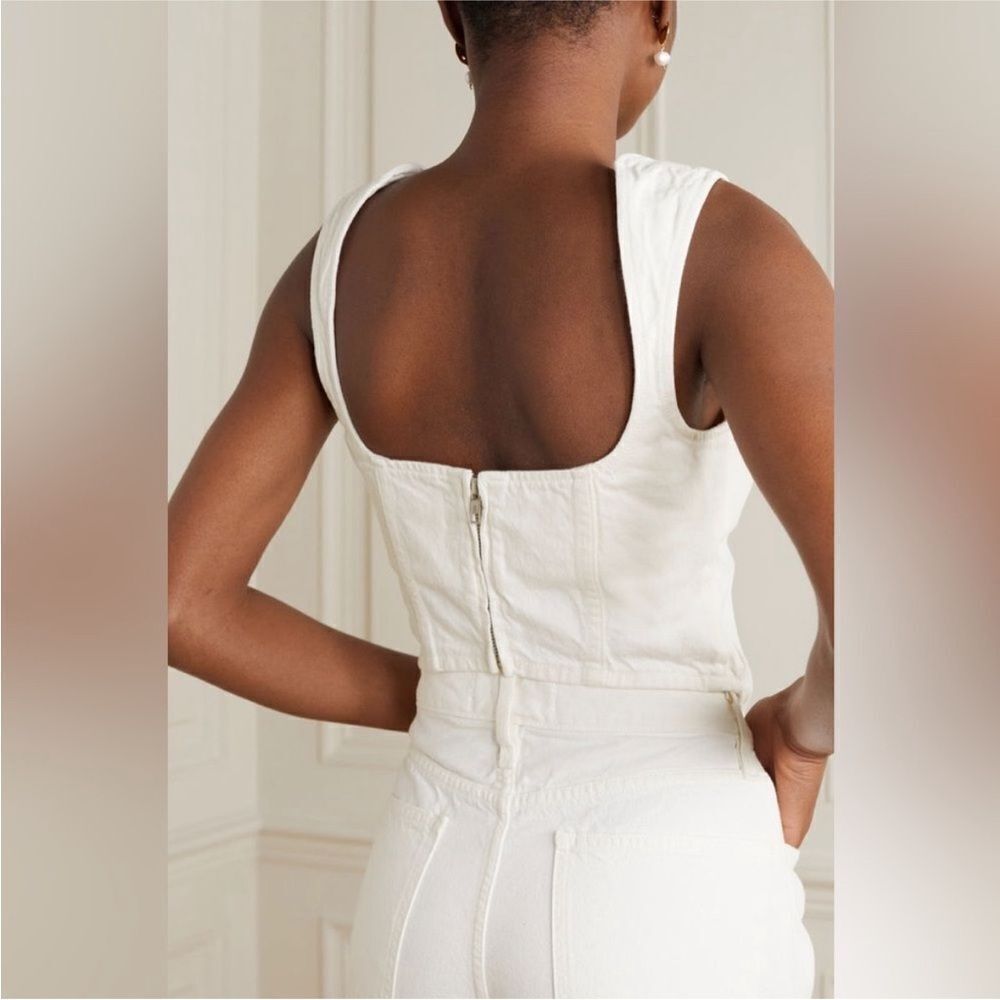 Mara Hoffman NWT Cropped Corset Milla Denim Top
Size 8 MSRP $350 - Picture 4 of 7